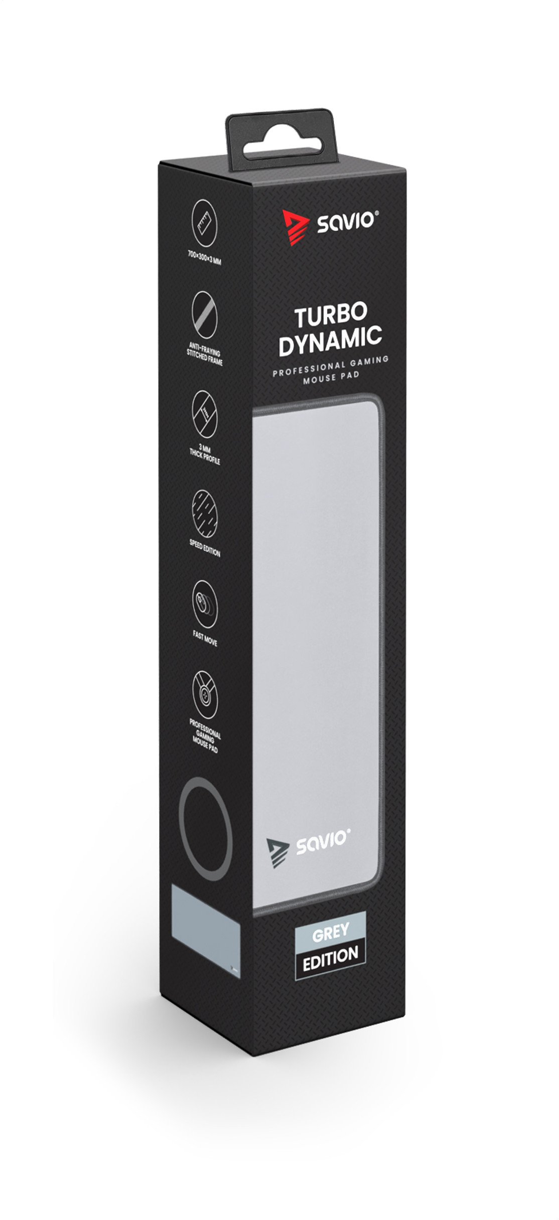 Mouse pad gaming Savio Turbo Dynamic L Grey Edition, 700x300mm, 3mm, gri