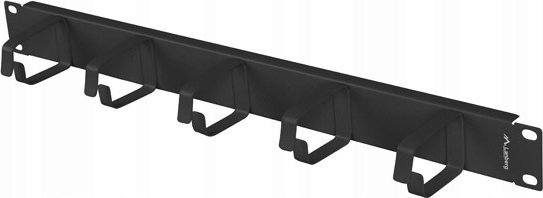 Panel organizues kabllosh Lanberg 1U, për rack 19", i zi