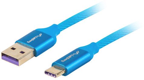 Kabllo Lanberg USB-A 2.0, 1m, e kaltër