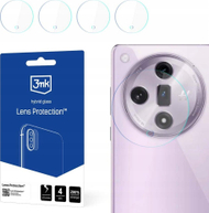 Mbrojtës lente 3MK për Oppo Find X7, xham hibrid, set 4 copë, transparent