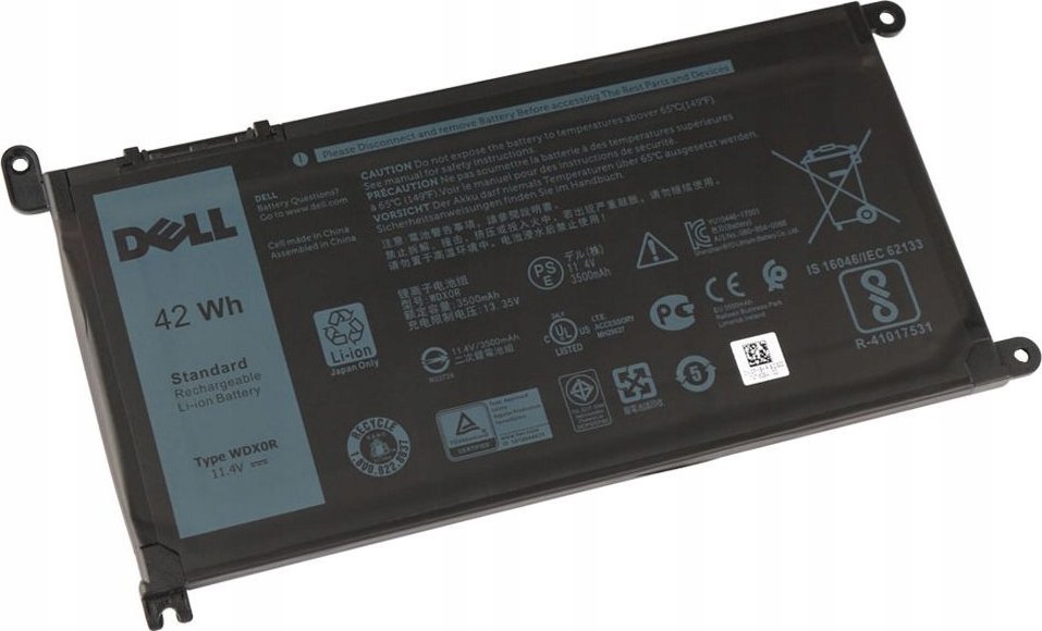 Bateri laptopi Dell Main Battery Pack, 11.4V, 3500mAh, e zezë