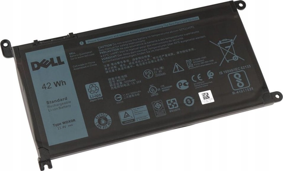 Bateri laptopi Dell Main Battery Pack, 11.4V, 3500mAh, e zezë
