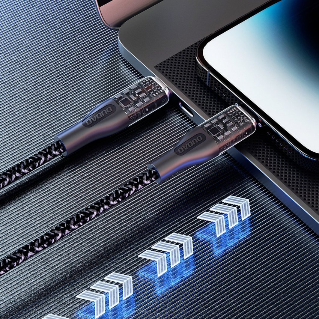Kabllo USB Dudao DDA266, USB C në USB C, 1m, 120W, e zezë
