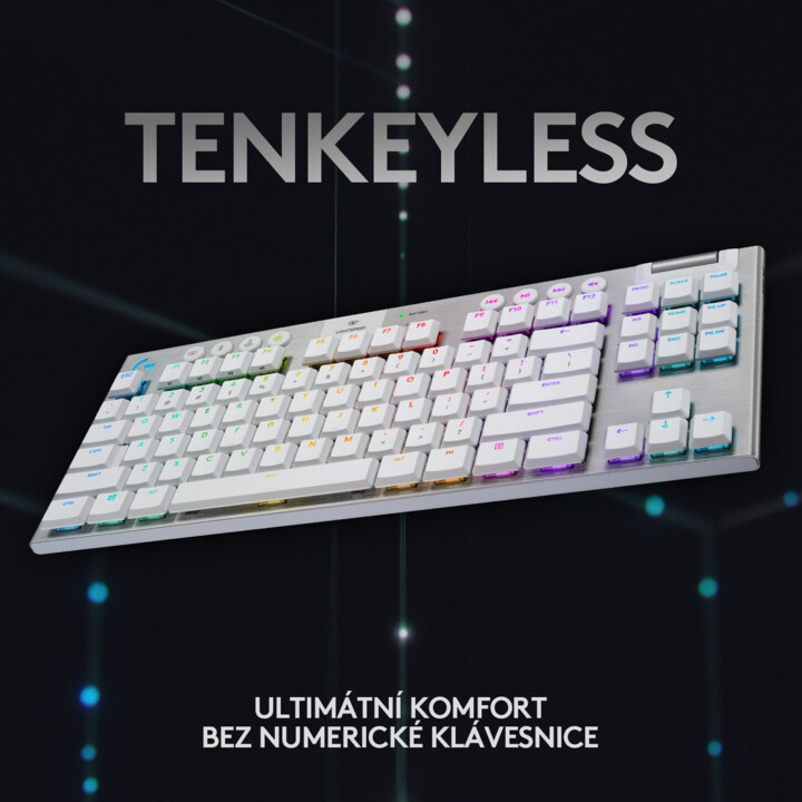 Tastierë Logitech G915 TKL Lightspeed, GL Tactile, US, e argjendtë