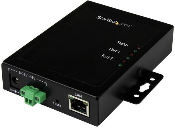 Server serial në rrjet StarTech.com 2 Port RS232, Ethernet, metalik, i montueshëm