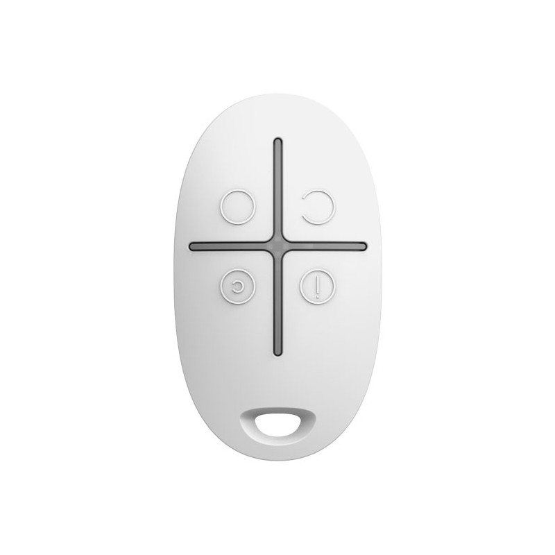 Telekomandë sigurie Ajax SpaceControl, kontroll alarmi, e bardhë