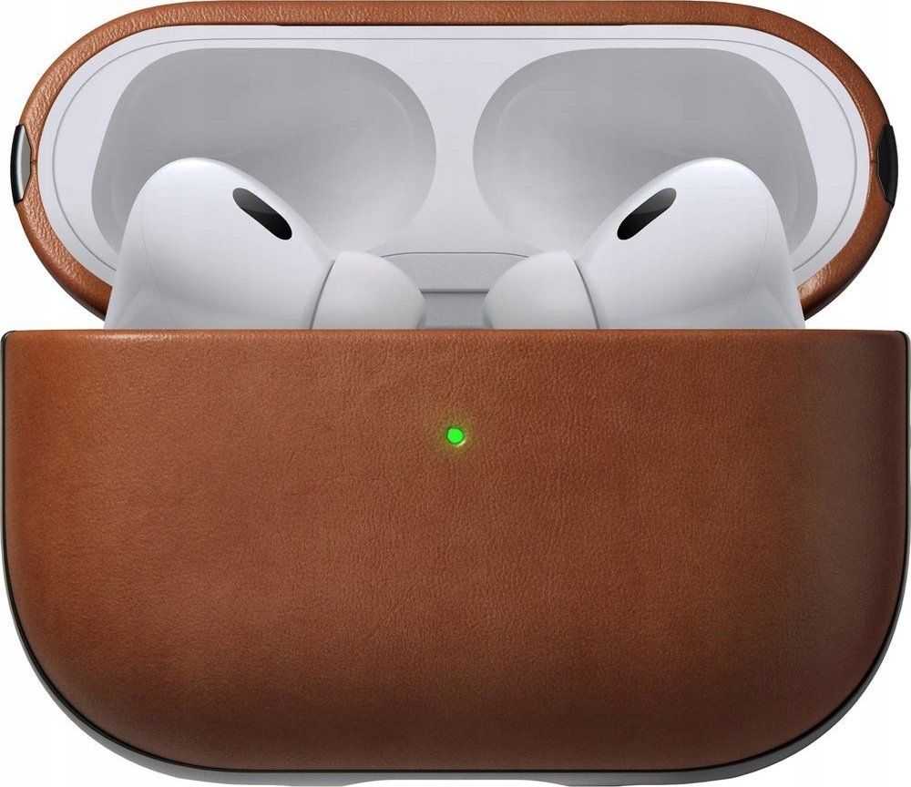 Mbulesë Nomad Leather Case, për AirPods Pro 2, lëkurë natyrale, kafe e çelët English Tan