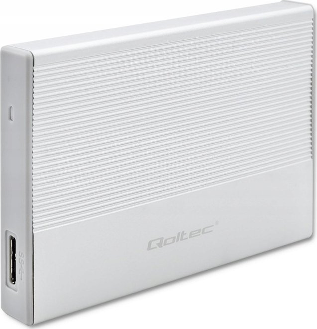 Kuti e jashtme Qoltec Pocket, 2.5", USB 3.0, 2TB, argjendtë