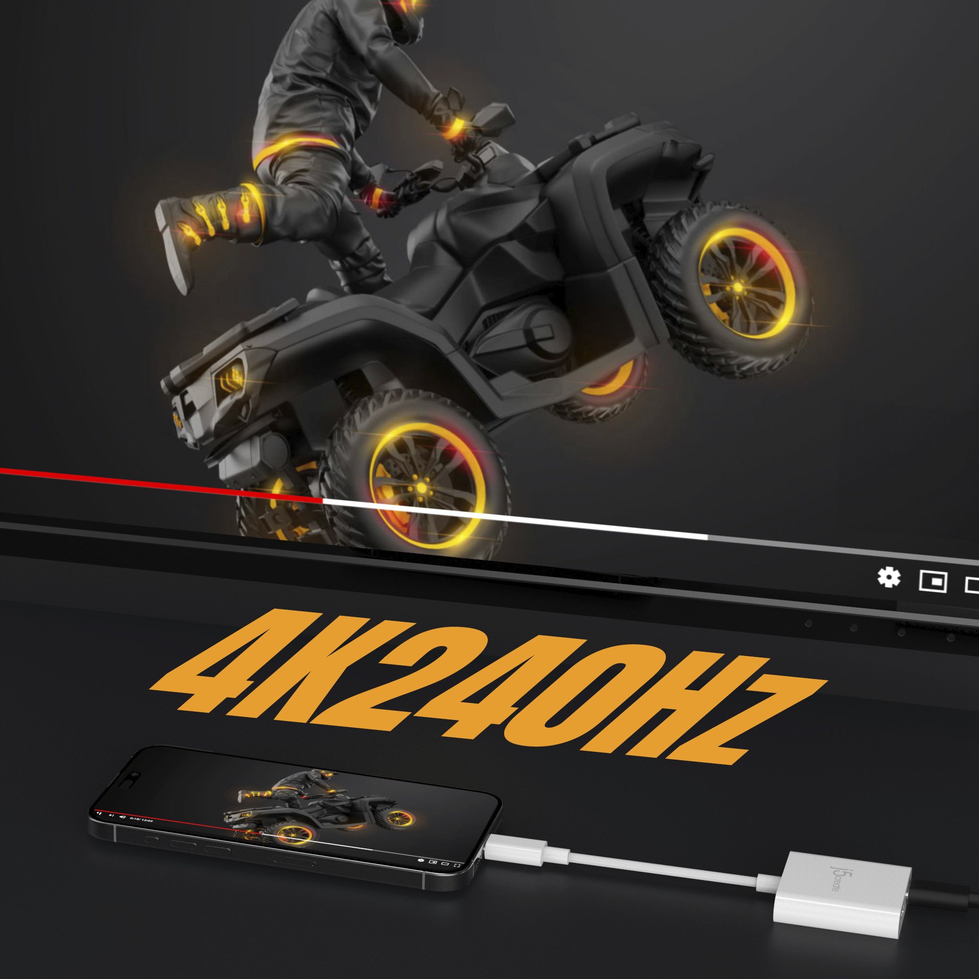 Adapter USB C J5create JCA365, Dual USB C, 4K, Power Delivery 100W