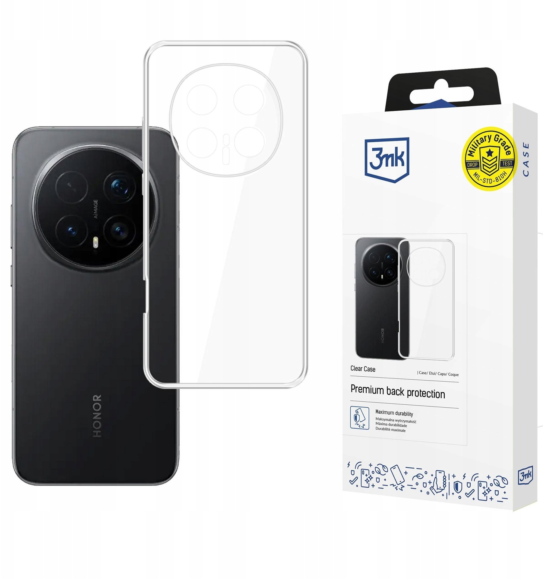 Mbulesë telefoni 3mk Clear Case për Honor Magic 8 Pro, transparente