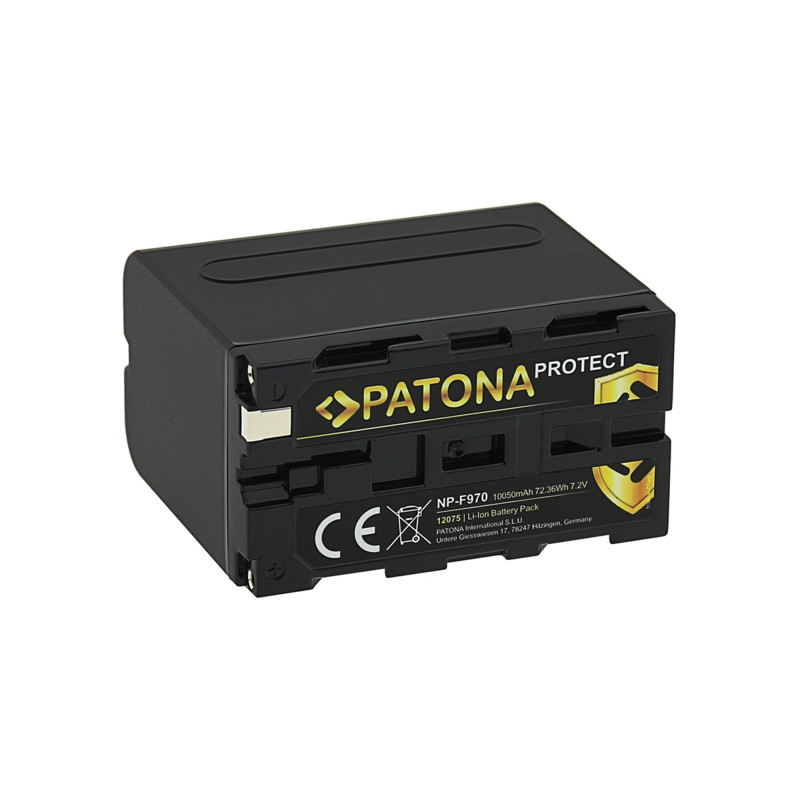 PATONA PROTECT Batteria NP-F550 3500mAh Compatibile Sony, Per Videocamere, Luci LED E Monitor, Ricambio Di Alta Capacità, 7.2V 25.2Wh