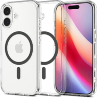 Mbulesë telefoni Spigen Ultra Hybrid MagSafe për iPhone 17, pjesa e pasme transparente, kornizë grafit