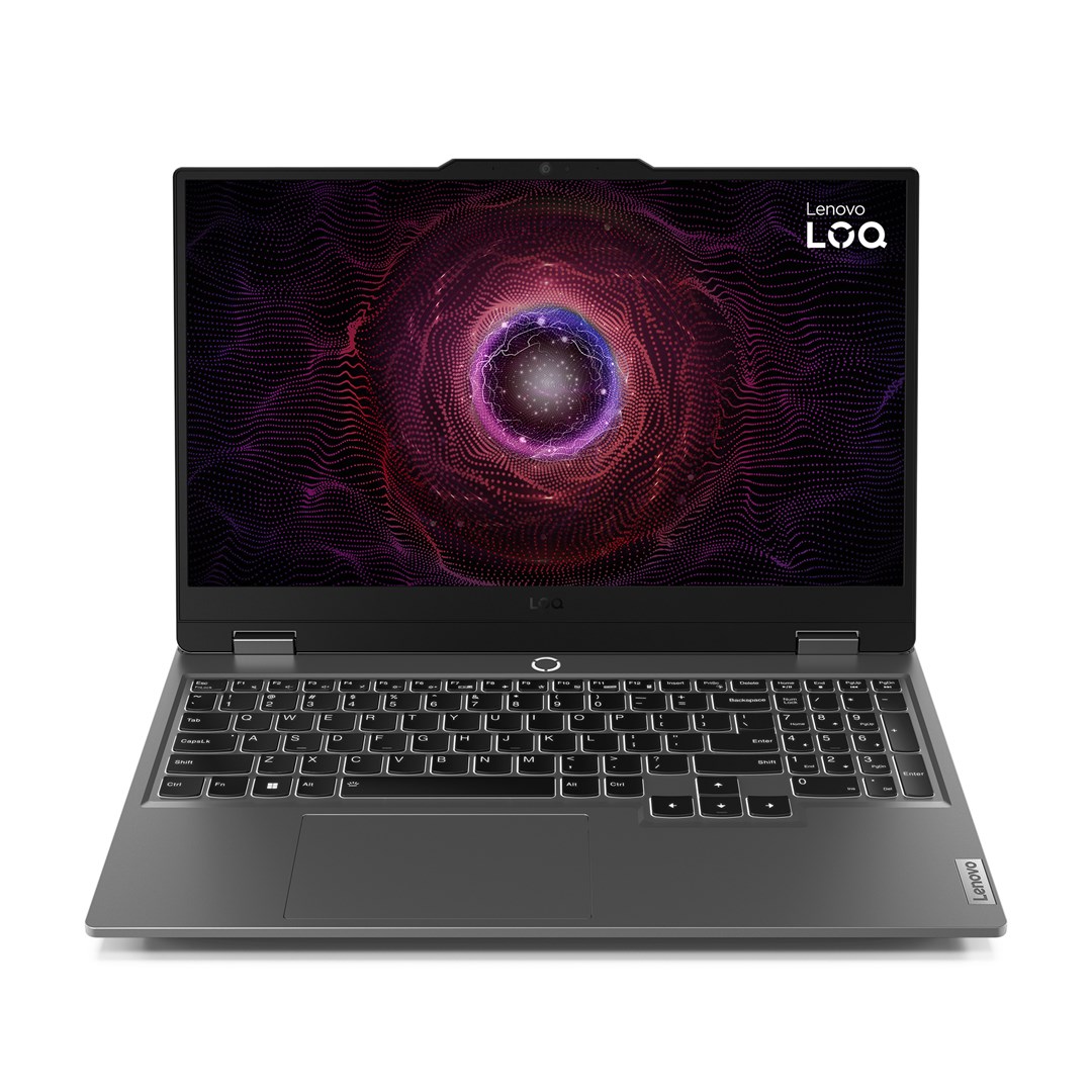 Лаптоп Lenovo LOQ 15ARP9, 15.6", AMD Ryzen 7 7435HS, 16 GB RAM, 512 GB SSD, NVIDIA GeForce RTX 4060, сив