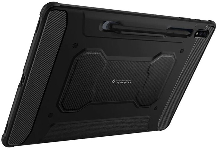 Spigen заштитна футрола Rugged Armor за Samsung Galaxy Tab S7+, црна