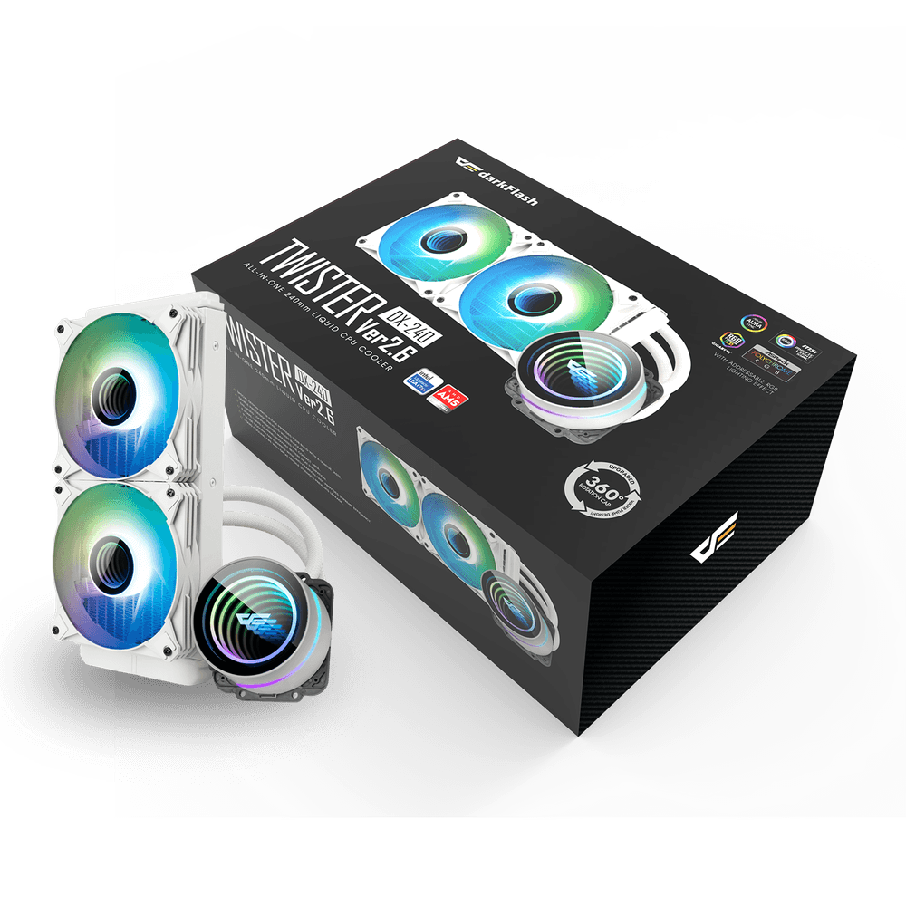 Ftohës me ujë Darkflash DX240 V2.6, AIO