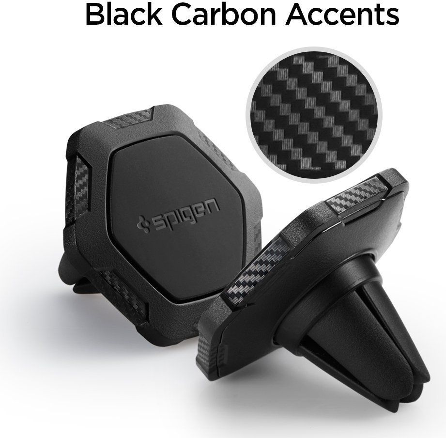 Mbajtëse magnetike për veturë Spigen QS11, universale, rrotullim 360°, e zezë