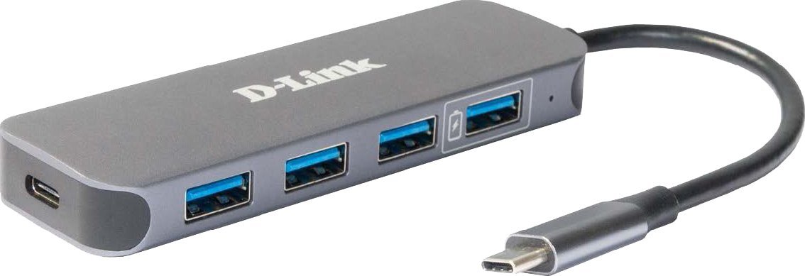 HUB USB D-Link DUB-2340, USB-C 3.2, USB Power Delivery 60W, gri