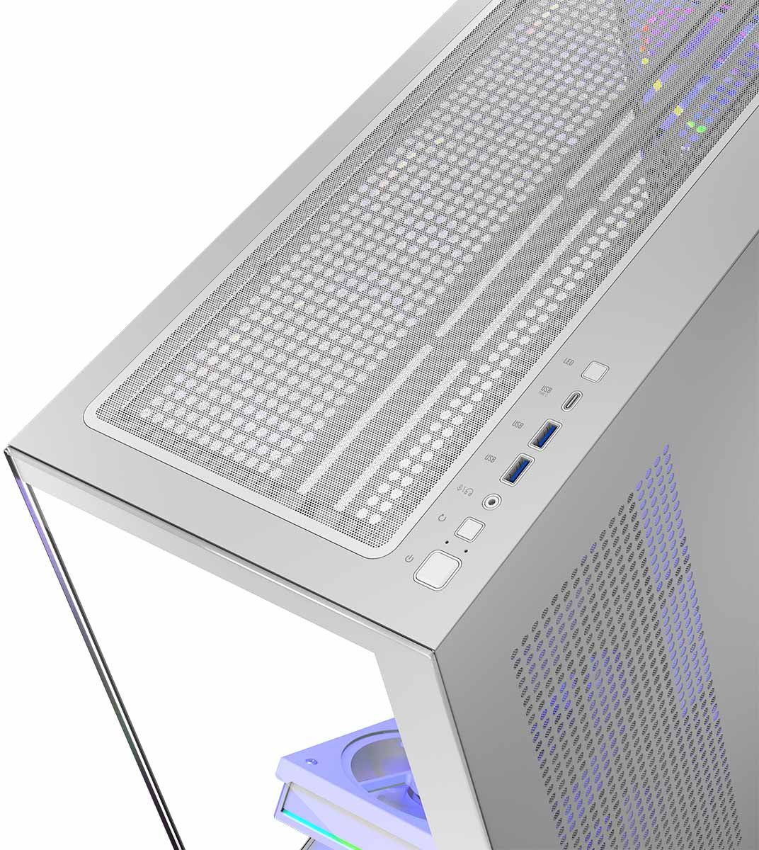 Kuti kompjuteri Modecom Stellar 5F ARGB 20, MIDI, xham i temperuar, e bardhë
