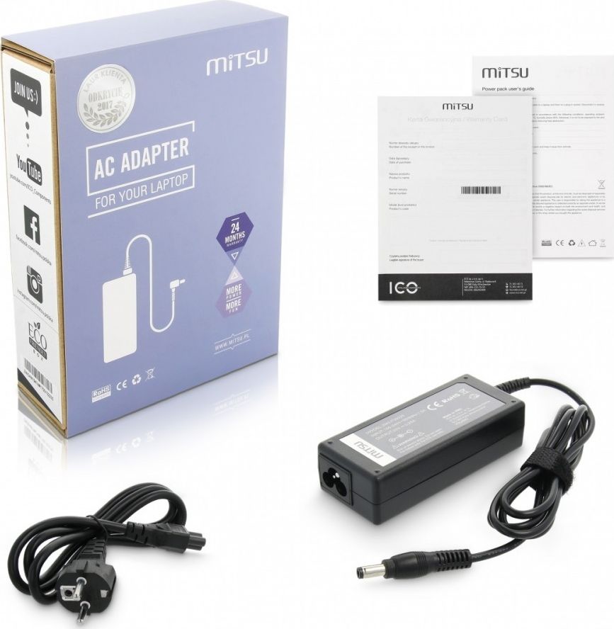 Karikues për laptop Mitsu ZM/LIT20325, 65W, 2.5mm, 3.2A, 20V