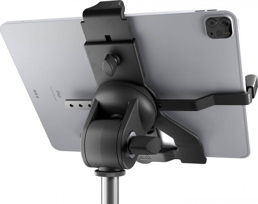 Mbajtëse tableti K&amp;M 19744.000.55, për tavolinë, e rregullueshme, e zezë