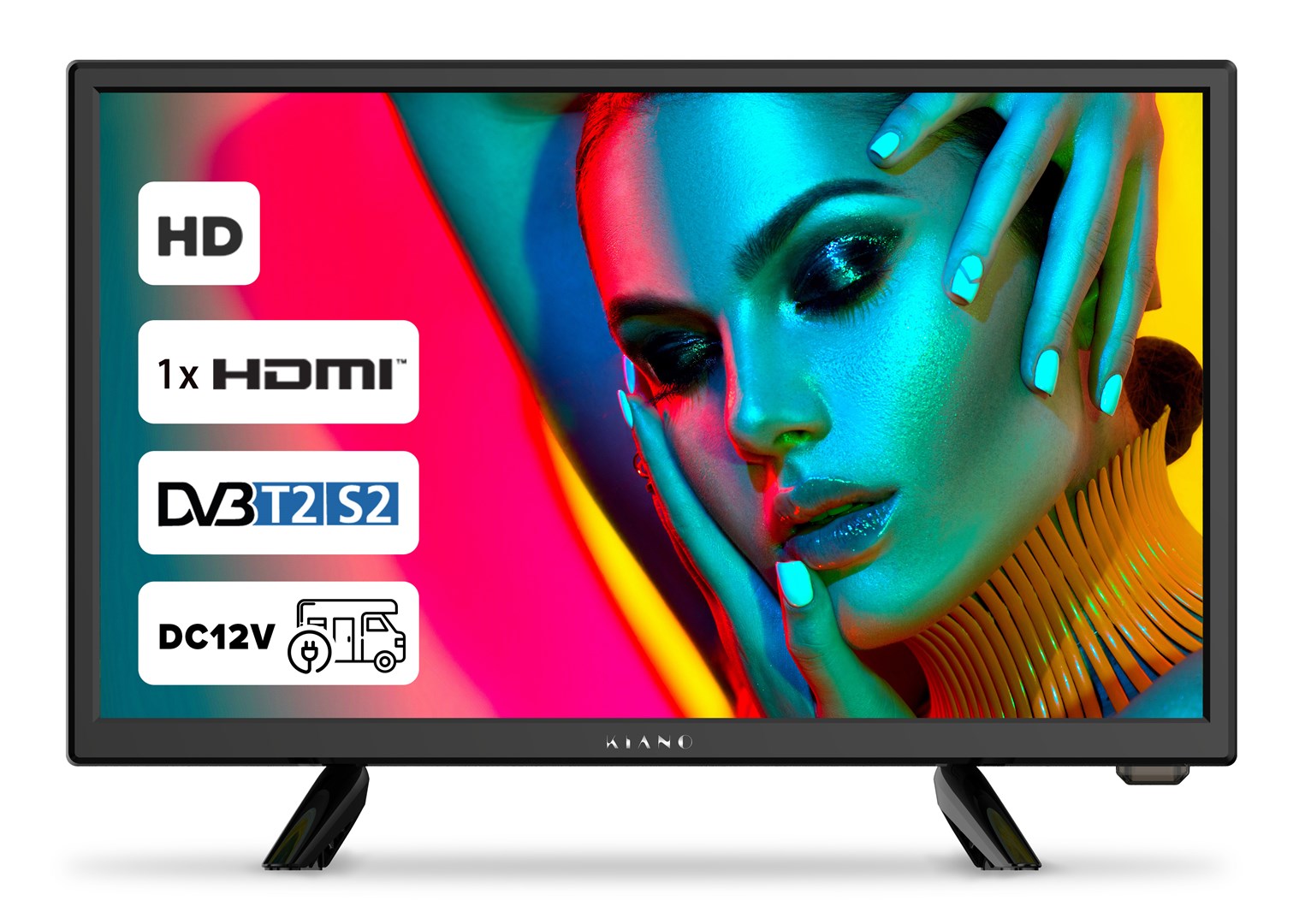Televizor Kiano SlimTV Travel LED, 19", HD Ready, i zi