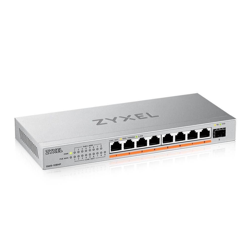 Switch Zyxel XMG-108HP Unmanaged 2.5G Ethernet (100/1000/2500) (PoE)
