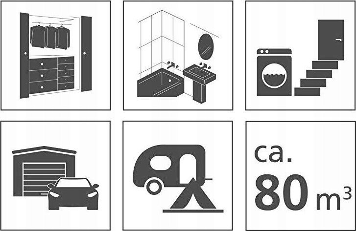 Деумидификатор Wenko Dehumidifier Cube, 1000g, бел