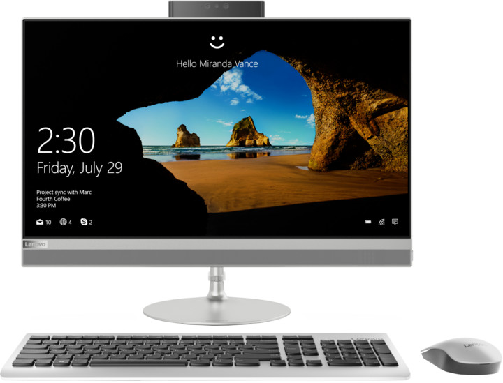 Kompjuter Lenovo IdeaCentre 520-24IKU, 23.8" Full HD, Intel Core i3, 4G RAM DDR4, 1TB HDD, Intel HD Graphics, i argjendtë