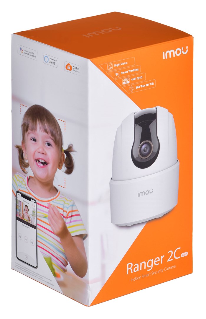 Kamerë sigurie Dahua IPC-TA42CP-D, 4 MP, 2560 x 1440, me mikrofon të integruar, me detektim të lëvizjes, e bardhë