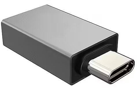 Адаптер USB Platinet Media, USB C во USB A, 5 Gbps, сив