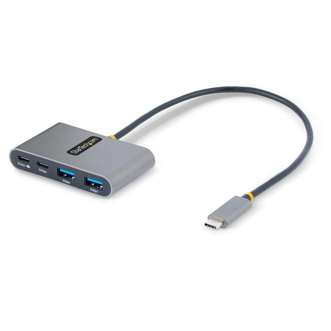Qendër USB StarTech.com USB 3.2 Gen 1, USB-C, 4 porte, e hirtë hapësinore