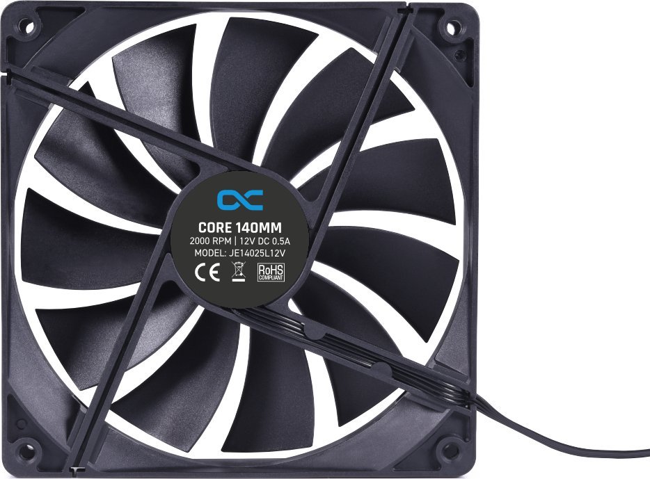 Вентилатор за куќиште Alphacool Core 140mm 24853, PWM 4 pin, црн