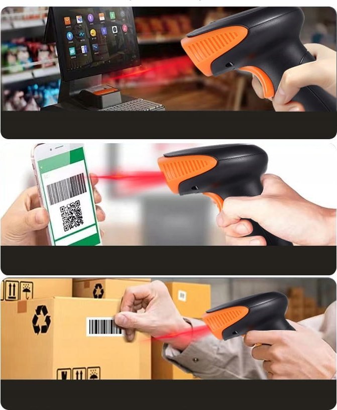 Скенер за баркодови и QR Zenwire W213, 1D 2D, USB WiFi, црн