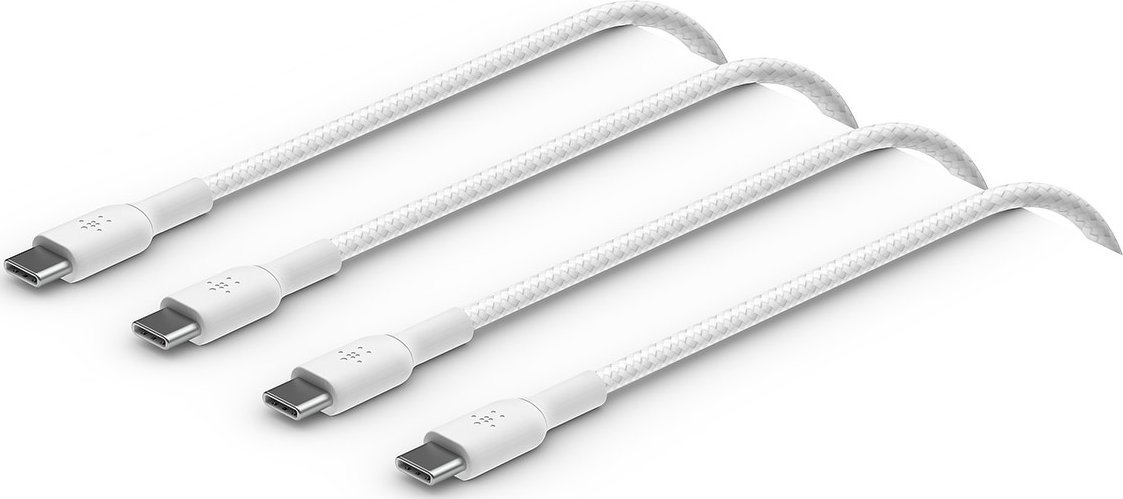 Kabllo Belkin BoostCharge USB C në USB C, 0.15 m, 60W, e bardhë