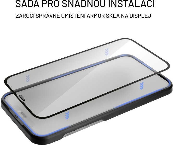 Заштитно стакло FIXED Armor за Apple iPhone 14/13/13 Pro, со апликатор, црно