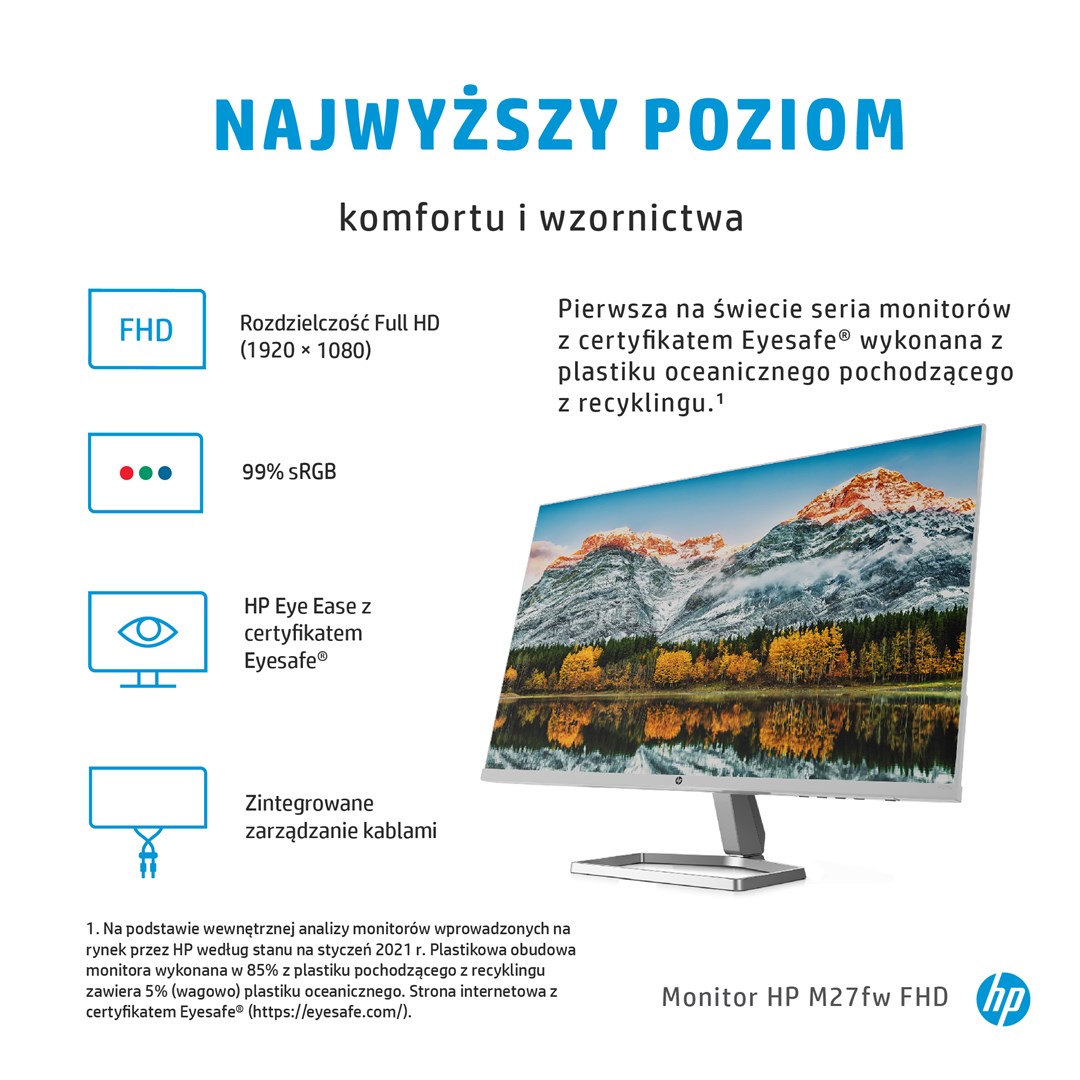 Monitor HP M27fw (2H1A4E9), 27", 1920 x 1080, 75 Hz
