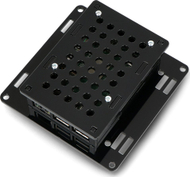 Kuti Raspberry Pi 5 VESA V2, për montim në monitor, akrilik, e zezë