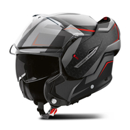 Мото кацига Airoh Mathisse II Magnet, термопластика HRT, ECE 22.06, црно сиво црвено XS