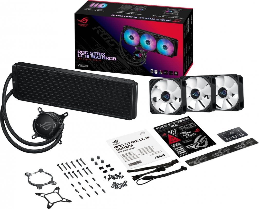 Ftohëse me ujë Asus ROG Strix LC III 360 ARGB, 360 mm, e zezë