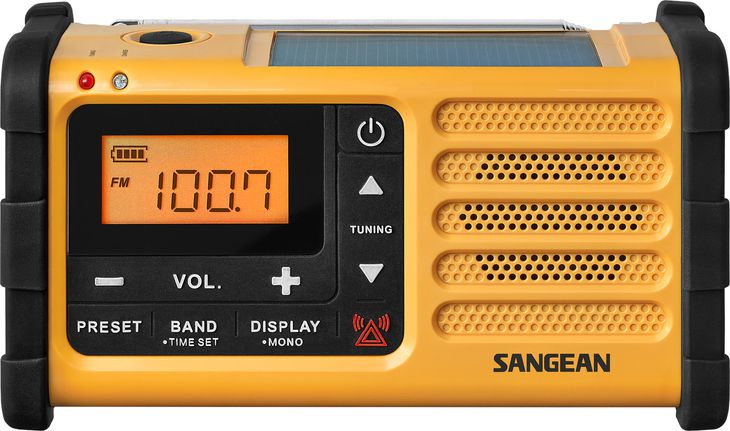 Radio emergjence Sangean MMR-88 DAB+, DAB+ FM, karikim solar dhe me dorezë, e verdhë
