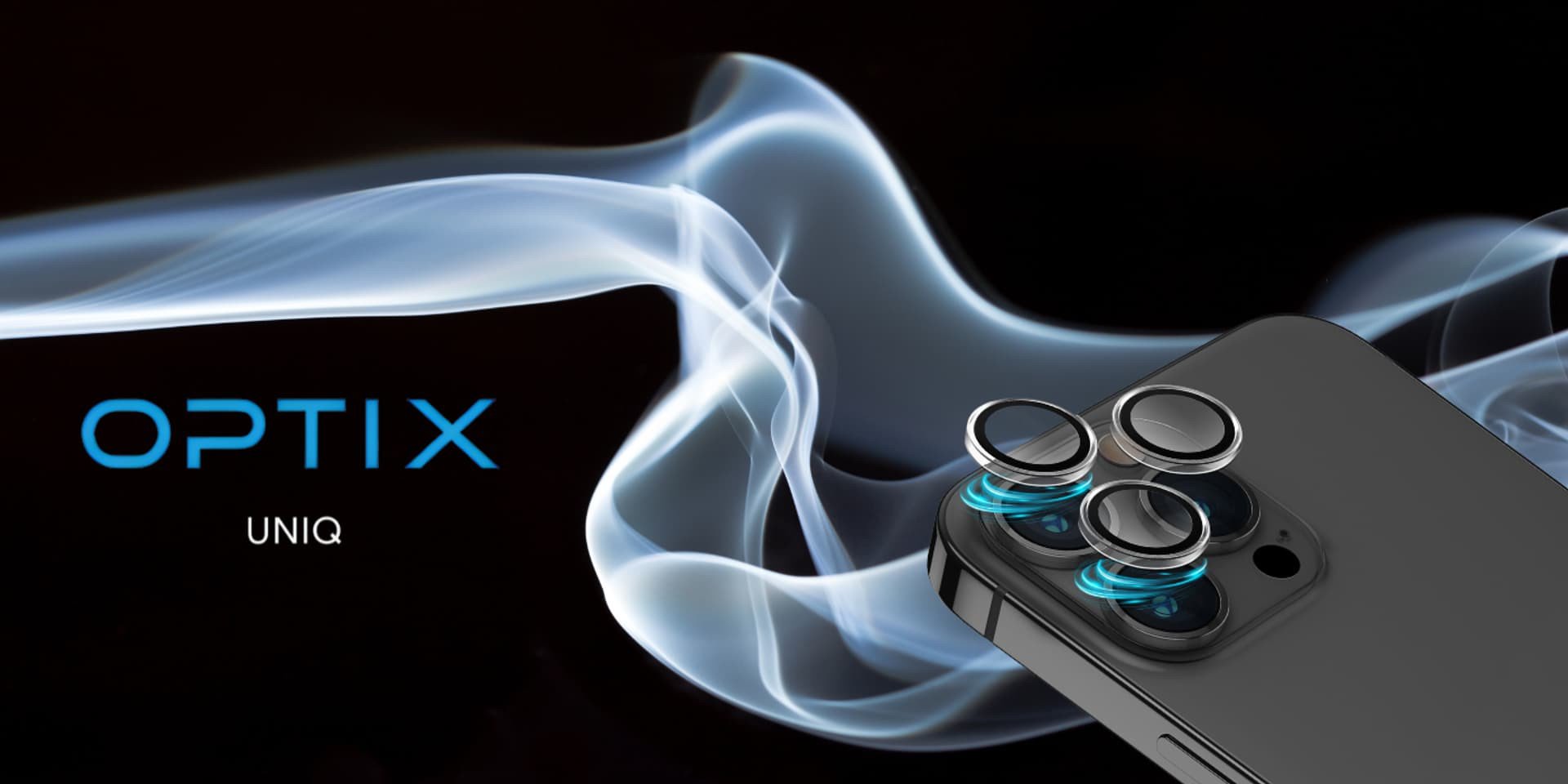 Mbrojtës kamere Uniq Optix, për iPhone 16 Pro 6.3" dhe 16 Pro Max 6.9", alumin, Midnight