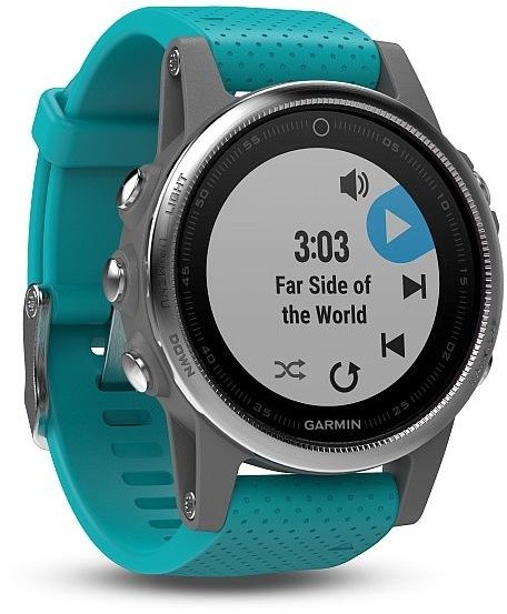 Orë e mençur Garmin fenix5S, e argjendtë, rrip i kaltërt