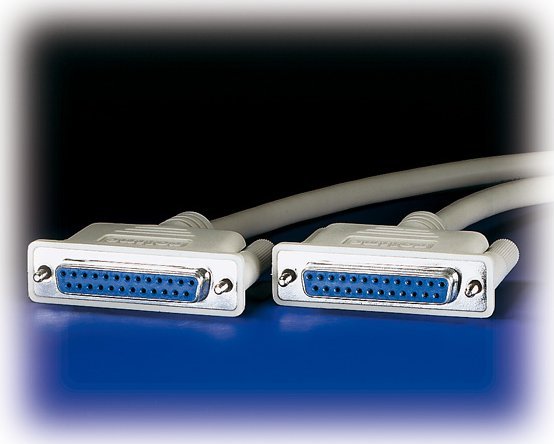 Сериски кабел Roline DB25 F/F, 3m, сив