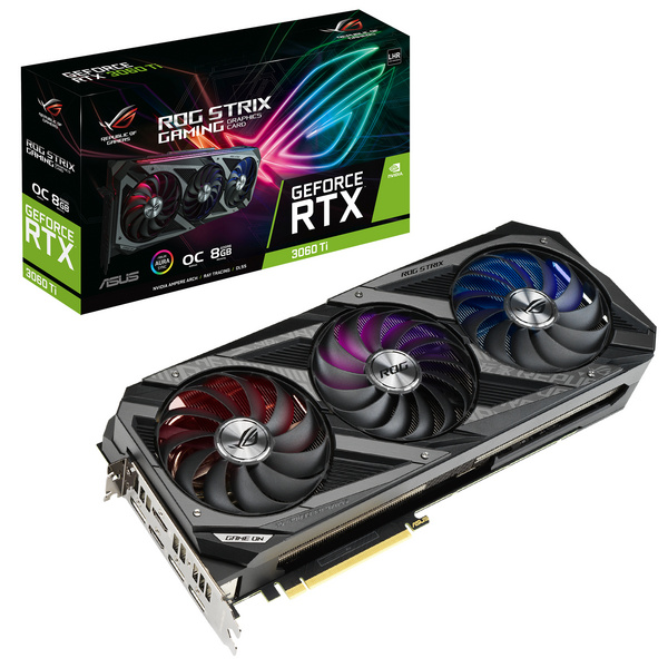 Kartelë grafike ASUS ROG -STRIX-RTX3060TI-O8G-V2-GAMING NVIDIA GeForce RTX 3060 Ti 8 GB GDDR6