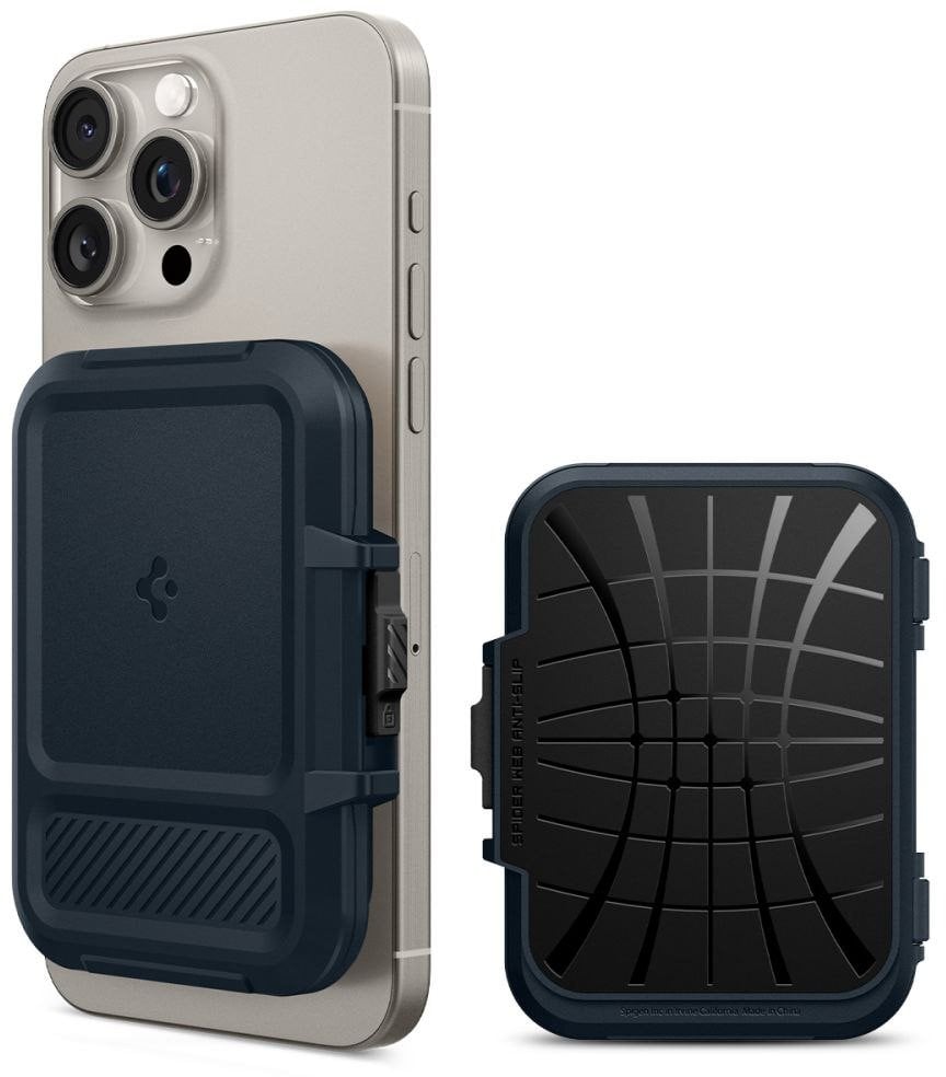 Магнетски паричник Spigen Lock Fit MagFit, до 6 картички, MagSafe за iPhone 16 15 14, црн