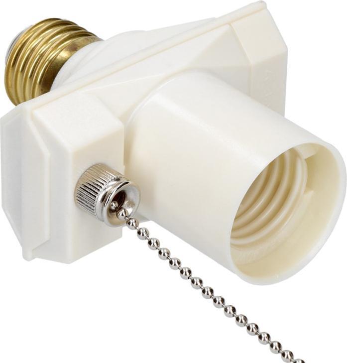 Базамет за светилка Тимекс E27, со прекинувач, бел