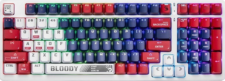 Tastierë mekanike A4TECH Bloody S98, 98 taste, RGB, blu Navy