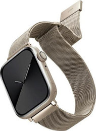 Rrip ore Uniq Dante për Apple Watch, çelik inox, 42/44/45mm, starlight