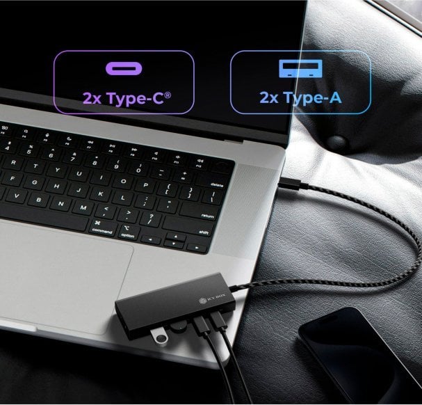 Hub USB ICY BOX IB-HUB1436-CPD, USB 3.2 Gen 2, Power Delivery 100W, i zi
