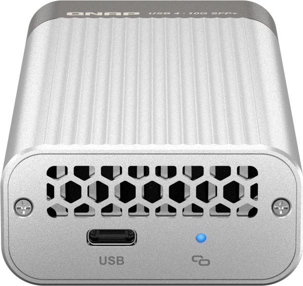 Adapter rrjeti QNAP USB 4 Type C në 10GbE SFP Plus, 10000 Mbit/s, gri